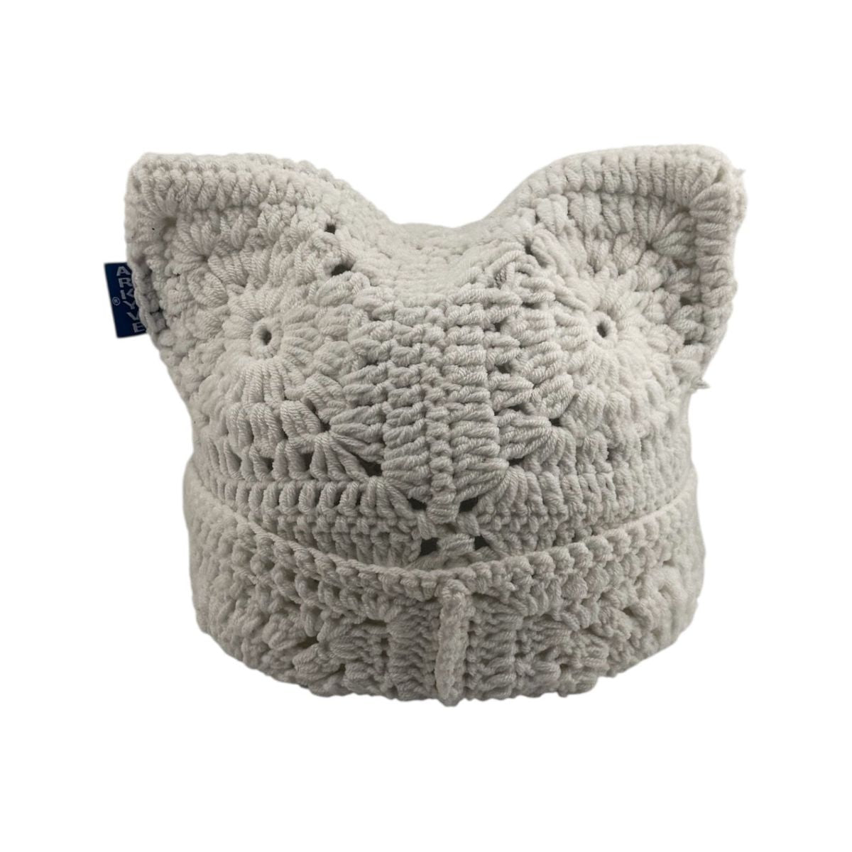 SNOW CROCHET CAT HAT