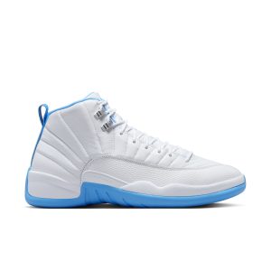 AIR JORDAN 12 RETRO White and University Blue