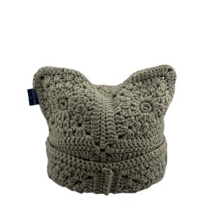 CONCRETE MOSS CROCHET CAT HAT