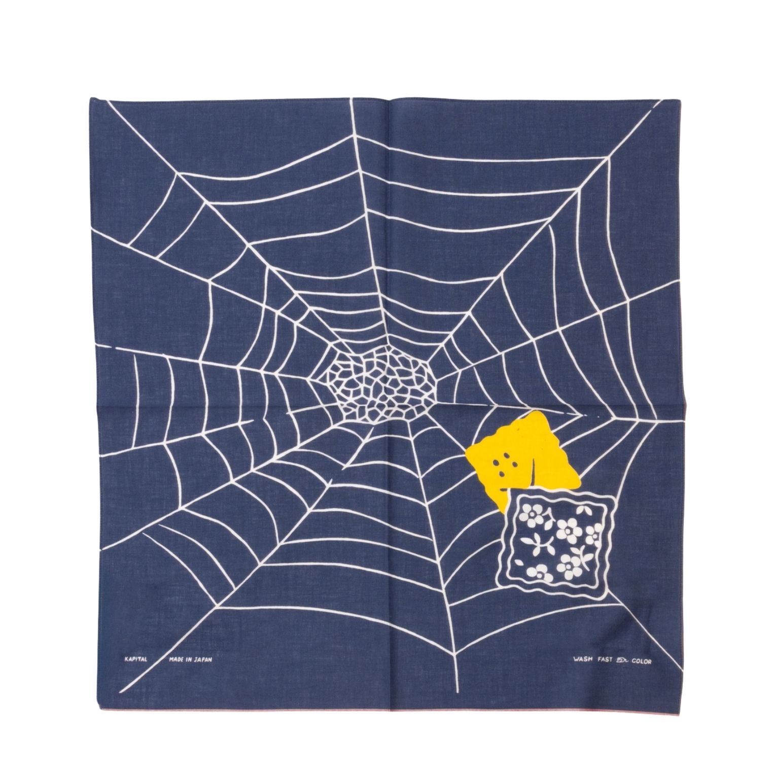FASTCOLOR SELVEDGE BANDANNA (SPIDER PECKISH RAINBOWY)